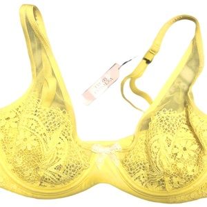 Victoria's Secret Yellow Very Sexy Unlined Demi- Body by Victoria SIze 34C